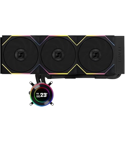 Amazon | LIANLI 簡易水冷キット HydroShift II LCD-C 360CL Black 2.1